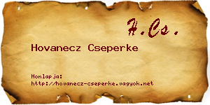 Hovanecz Cseperke névjegykártya